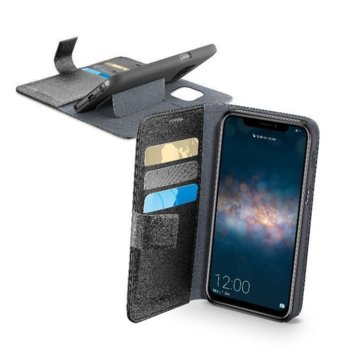 Калъф за Huawei Mate 20 Pro, еко кожа, Cellularline Book Agenda, черен | JAR Computers Калъф Book Agenda за Huawei Mate 20 Pro