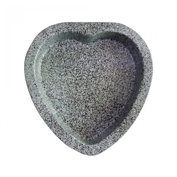 Форма за кекс сърце Klausberg KB 7417, стомана, гранитно покритие, 23x22х3.5 см, сив image