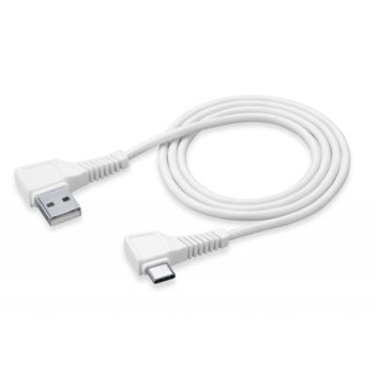 Cellular Line USB to USB C 1m white L shaped