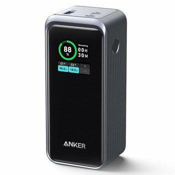 Външна батерия /power bank/ Anker A1336011, 20 000mAh, черна, 1x USB-A, 2x USB-C, 22.5W | JAR Computers Anker Prime A1336011