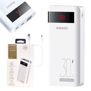 romoss sense6ps pro 30w 20000mah бял | JAR Computers romoss sense6ps pro 30w 20000mah бял