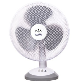 Настолен вентилатор Sapir SP 1760 DC12, 30W, 3 степени, 30 cm диаметър, вертикално наклоняване, сив | JAR Computers Sapir SP 1760 DC12