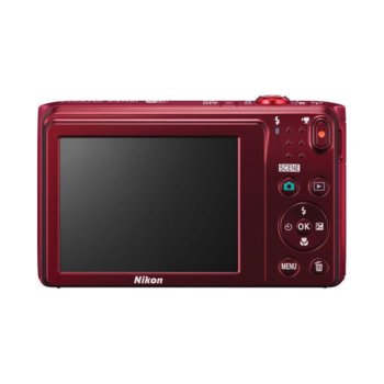 Nikon CoolPix S3700 (Red) + калъф + карта 8GB