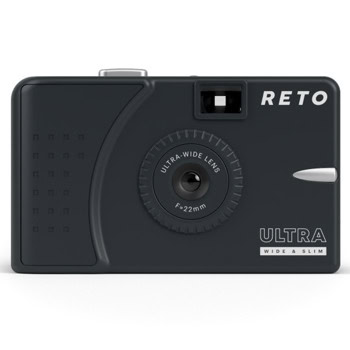 Фотоапарат RETO Ultra Wide Slim Film Camera Muddy Charcoal, 22mm леща, 35mm филм, черен | JAR Computers RETO Ultra Wide Slim Film Camera Charcoal RUW001
