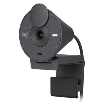 Уеб камера Logitech Brio 305 Graphite (960-001469), микрофон, Full HD (1920x1080@30fps), USB-C, черна | JAR Computers Logitech Brio 305 Graphite 960-001469
