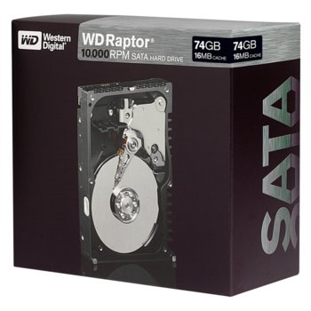 74GB WD SATA2 Raptor 10000rpm 16MB 5г