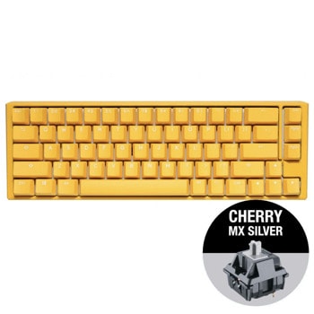 Клавиатура Ducky One 3 Yellow SF 65 MX Silver