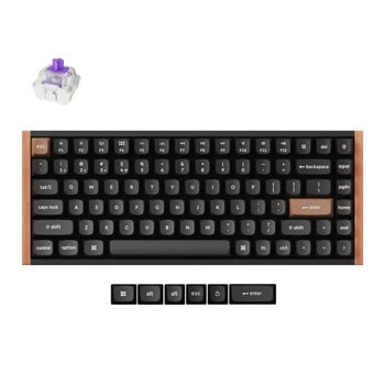 Клавиатура Keychron K2 HE Special Edition, жична/безжична, механична, Gateron Double-Rail Magnetic Nebula суичове, гейминг, RGB подсветка, черна, USB, Bluetooth | JAR Computers Keychron K2 HE Special Edition Black K2H-F1
