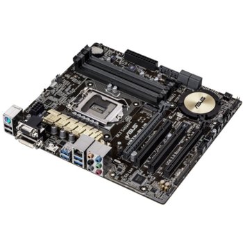 Дънна платка ASUS H97M-PLUS, H97, LGA1150, DDR3, PCI-E 3.0 (HDMI & DVI)(CFX), SB7.1, Lan1000, 6x SATA 6Gb/s RAID 0,1,5,10, M.2 slot, 4x USB3.0, mATX | JAR Computers ASUS H97M-PLUS