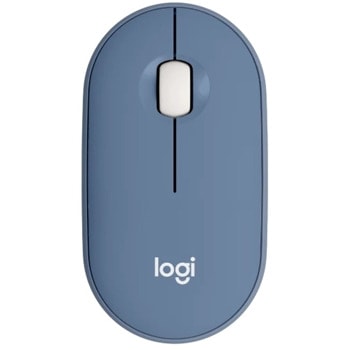 Мишка Logitech Pebble M350 Wireless Mouse Blueberry (910-006753), оптична (1000 dpi), безжична, USB, синя, тънка/умалена | JAR Computers Logitech 910-006753 Pebble M350