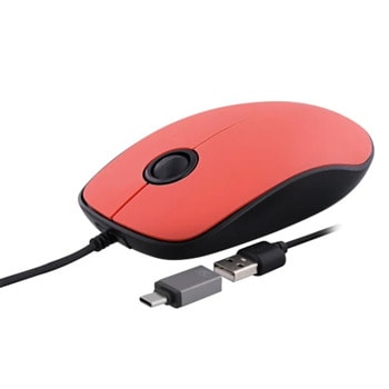 Мишка TnB Sunset, 1000 dpi, USB A/C, червена | JAR Computers Мишка TnB Sunset red