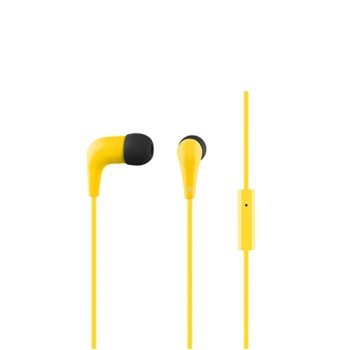 Слушалки Acme HE15Y, тип "тапи", микрофон, 20 Hz - 20 kHz, 1.30m кабел, позлатен конектор, жълти | JAR Computers Acme HE15Y 114722
