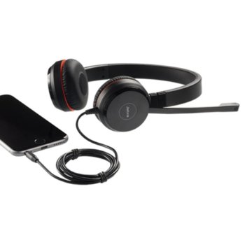 Слушалки Jabra Evolve 30 II HS Stereo 14401-21, AUX, ултра шумопремахващ микрофон, Wideband/Hi-fi/DSP, черни | JAR Computers Jabra Evolve 30 II HS Stereo 14401-21