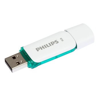 Памет 8GB USB Flash Drive, Philips FM08FD70B/00, USB 2.0, бяла | JAR Computers Philips FM08FD70B/00