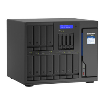 Мрежови диск (NAS) Qnap TVS-h1688X-W1250-32G, шестядрен Intel Xeon W-1250 3.3/4.7 GHz, 12x 3.5" + 4x 2.5" SATA III, 2x M.2 22110 / 2280 PCIe Drive Slots, 2x Type-C | JAR Computers Qnap TVS-h1688X-W1250-32G