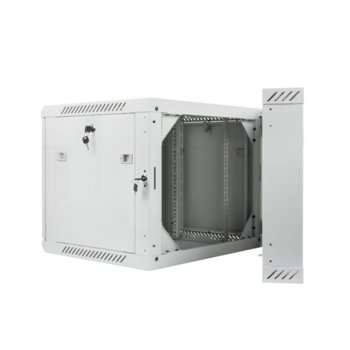 Комуникационен шкаф Lanberg WF02-6609-10S, 9U, 600 x 600 x 507.3 mm, сив | JAR Computers Lanberg WF02-6609-10S