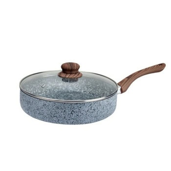 Дълбок тиган Oliver Voltz Siena OV51319J26CD, алуминий, керамично покритие, 26 см диаметър, 6.8 см дълбочина, капак, сив | JAR Computers Oliver Voltz Siena OV51319J26CD