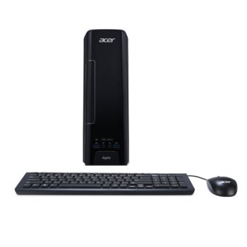 Настолен компютър Acer Aspire AXC-730 (DT.B6PEX.003), четириядрен Apollo Lake Intel Pentium J4205 1.5GHz/2.6GHz, 4GB DDR3L, 1TB HDD, 4x USB 3.0, клавиатура и мишка, Linux | JAR Computers Acer Aspire AXC-730 DT.B6PEX.003