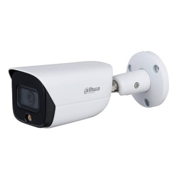 IP камера Dahua IPC-HFW3249E-AS-LED-0280B, насочена "bullet" камера, 2MP Mpix(1920x1080@30FPS), 2.8mm обектив, H.265+/H.265/H.264, IR осветеност (до 30 м.), външна IP67, PoE, MicroSD 256 GB слот | JAR Computers DAHUA IPC-HFW3249E-AS-LED-0280B