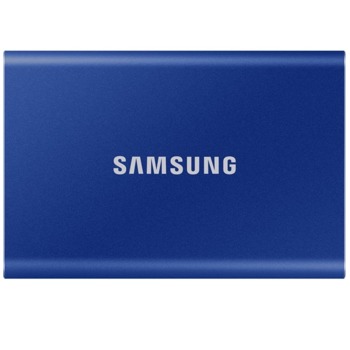 Памет SSD 1TB, Samsung T7 Blue (MU-PC1T0H/WW), USB 3.2, 2.5"(6.35 cm), скорост на четене 1050 MB/s, скорост на запис 1000 MB/s | JAR Computers Samsung Portable SSD T7 1TB, Blue