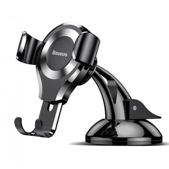 Стойка за телефон Baseus Osculum Gravity (SUYL-XP0S), за кола, универсална, за мобилни устройства с ширина от 63 до 85 мм, 360 градусово въртене, черно-сребриста | JAR Computers Baseus Osculum Gravity SUYL-XP0S