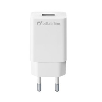 Зарядно устройство Cellular Line ACHSMUSB10WW, за Samsung устройства, от контакт към 1x USB A(ж), 10W, бяло | JAR Computers Cellular Line Samsung Charger ACHSMUSB10WW