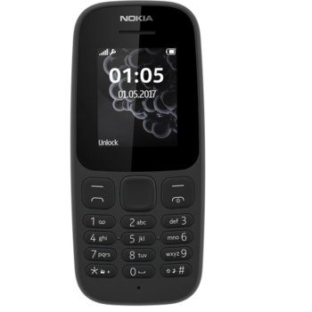 Nokia 105 (2017) Dual Sim, черна