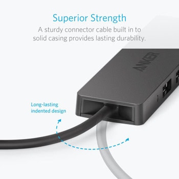 Anker 4-Port Ultra Slim Data Hub Black A7516016 | JAR Computers Anker 4-Port Ultra Slim Data Hub Black A7516016