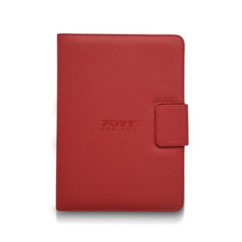 Калъф Port Designs "Muskoka" за таблет до 7" (17.8cm), "бележник", червен | JAR Computers Port Designs "Muskoka" 7" червен