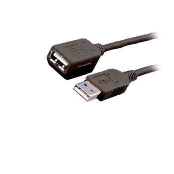 Кабел MediaRange MRCS108, от USB А(м) към USB А(ж), 5м, черен | JAR Computers Кабел MediaRange, от USB 2.0(м) към USB 2.0(ж)