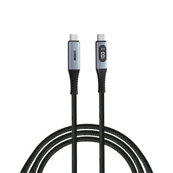 Кабел Verbatim Sync & Charge, от USB-C(м) към USB-C(м), 1.2m, 100W, черен | JAR Computers Verbatim 31848