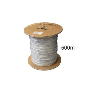 Кабел за аларма LIYY 6, 6 жилен(0.22мм), Ø 5мм, екраниран, ролка 500м, бял | JAR Computers Алармен кабел LIYY 6 500m