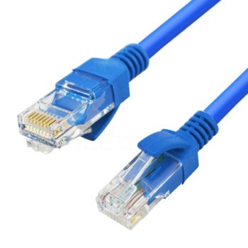 Пач кабел VCom, UTP, Cat 5e, екраниран, 2m, син | JAR Computers VCom UTP Cat 5e 2m NP511B-BLUE-2m