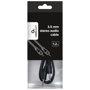 Кабел Gembird CCA-404, от 3.5mm Jack(м) към 3.5mm Jack(м), 1.2m, черен | JAR Computers Кабел Gembird от 3.5 mm към 3.5 аудио жак 1.2m