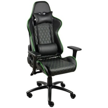 Геймърски стол Xmart XGC-203G Pro, до 120кг. макс тегло, еко кожа, газов амортисьор, коригиране височина, регулируем люлеещ механизъм, черен/зелен image