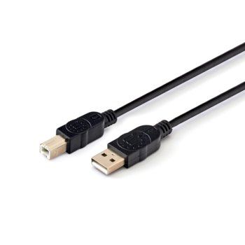 Кабел Manhattan, USB Type A(м) към USB Type B(м), 3m, черен | JAR Computers Manhattan USB A to USB B 3m black