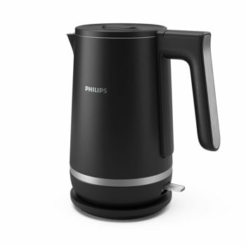 Електрическа кана Philips HD9395/90, вместимост 1.7 литра, неръждаема стомана, двойна стена, 2200W, черна | JAR Computers Електрическа кана Philips HD9395/90