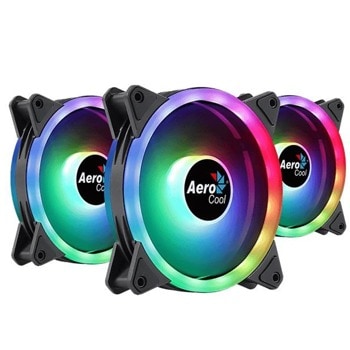 Вентилатори AeroCool Duo 12 Pro, 4-pin, 1000 rpm, 3 бр. | JAR Computers AeroCool DUO12-PRO