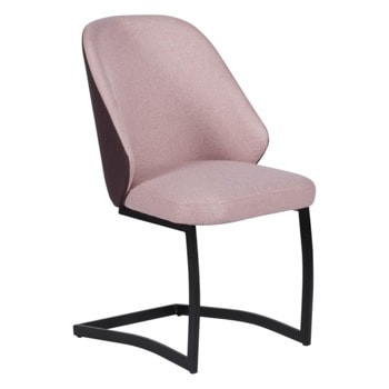 Трапезен стол Carmen Arizona, до 100кг, еко кожа/дамаска, метална база, розов image
