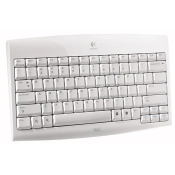 Клавиатура Logitech Cordless Keyboard for Wii, безжична, бяла, USB | JAR Computers Logitech Cordless Keyboard for Wii