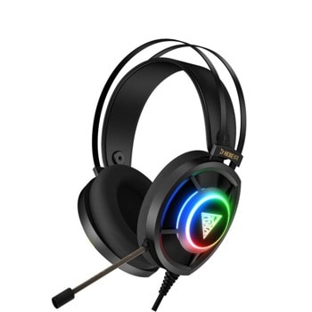 Слушалки Gamdias HEBE E3 RGB, микрофон, RGB подсветка, 50 mm говорители, 2x 3.5 mm jack, черни | JAR Computers Gamdias HEBE E3 RGB - 50mm