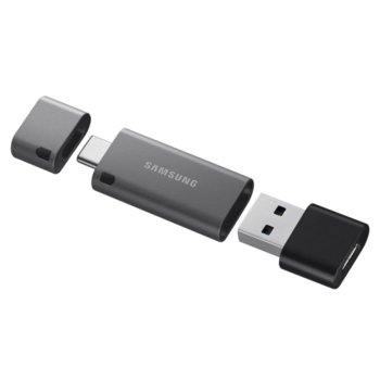 Памет 64GB USB Flash Drive, Samsung MUF-64DB/APC, USB 3.1 Gen 1 Type A + USB Type C, сива | JAR Computers Samsung MUF-64DB/APC