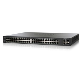 Суич Cisco SG 200-50P, 50 ports 1000Mbps, 2 dual personality, PoE | JAR Computers Cisco SG 200-50P