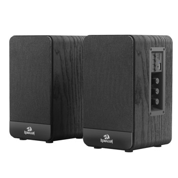 Тонколони Redragon GS813 Mouthpiece, 2.0, 20W RMS (10W + 10W), Bluetooth, USB, чинч, слот за SD карта, черни, регулиране на басите и високите честоти | JAR Computers Тонколони Redragon GS813 Mouthpiece Black