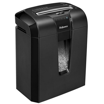 Шредер Fellowes 63Cb, до 10 листа А4, раздробява карти/хартия/телчета/кламери, Jam Blocker система, технология SafeSense, кошче за отпадъци с обем 19 литра | JAR Computers Fellowes 63Cb 4600103