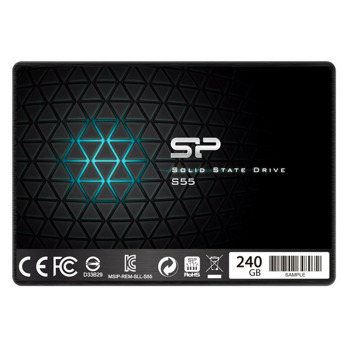 Памет SSD 240GB Silicon Power Slim S55, SATA 6Gb/s, 2.5"(6.35 cm), скорост на четене 460MB/s, скорост на запис 450MB/s | JAR Computers 240GB Silicon Power Slim S55 SP240GBSS3S55S25