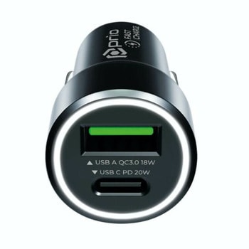 Prio Fast Charge Car Charger 20W 15632