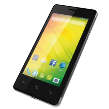 Смартфон MyPhone COMPACT (черен), поддържа 2 Sim карти, 4" (10.16 cm), четириядрен Cortex-A7 1.2 GHz, 512MB RAM, 4GB Flash памет (+ microSD слот), 2.0 & 0.3 Mpix, Android, 106g | JAR Computers MyPhone COMPACT