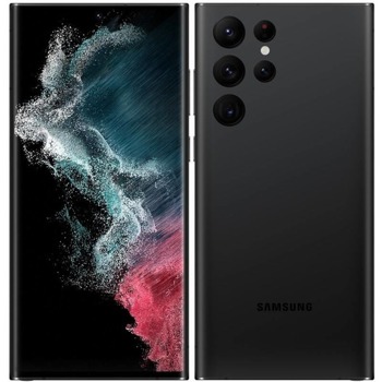 Смартфон Samsung Galaxy S22 Ultra 5G (черен), поддържа 2 sim карти, 6.8" (17.27 cm) Dynamic AMOLED 2X, 120Hz дисплей, осемядрен Exynos 2200 2.8, 12GB RAM, 256GB Flash памет, 108.0 + 12.0 + 10.0 + 10.0 & 40.0 Mpix камера, Android, 227 g. image