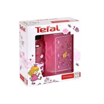Кутия за съхранение Tefal Kids Set Tritan Princess, със бутилка 0.4L, с капак, пластмаса, принцеса | JAR Computers Tefal Kids Set Tritan Princess